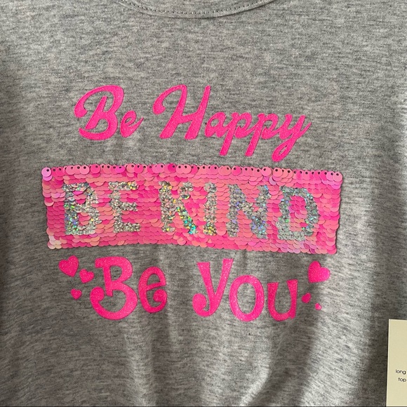 Btween Girl’s Long Sleeves Top Be Kind Sequin Flip with Scrunchy size4/5 - Picture 2 of 6